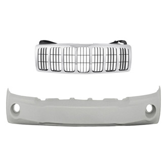 Replacement - 2-Piece (Front Bumper Cover, Grille) (Standard Line)