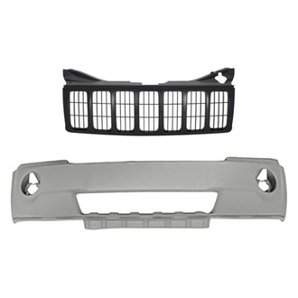 Replacement - 2-Piece (Front Bumper Cover, Grille) (Standard Line)