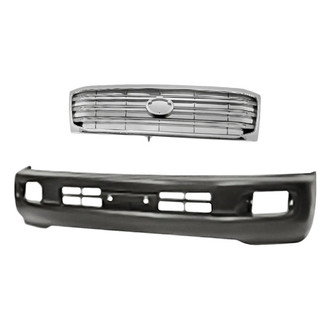 Replacement - 2-Piece (Front Bumper Cover, Grille) (Standard Line)