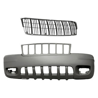 Replacement - 2-Piece (Front Bumper Cover, Grille) (Standard Line)