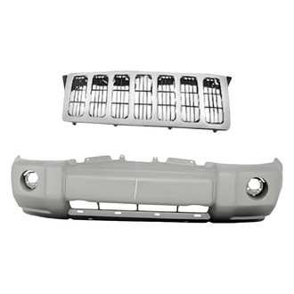 Replacement - 2-Piece (Front Bumper Cover, Grille) (Standard Line)