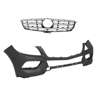 Replacement - 2-Piece (Front Bumper Cover, Grille) (Standard Line)