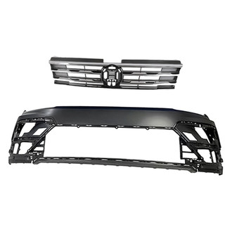 Replacement - 2-Piece (Front Bumper Cover, Grille) (Standard Line)