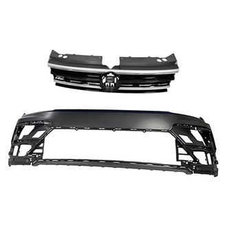 Replacement - 2-Piece (Front Bumper Cover, Grille) (Standard Line)
