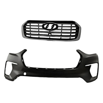 Replacement - 2-Piece (Front Bumper Cover, Grille) (CAPA Certified)