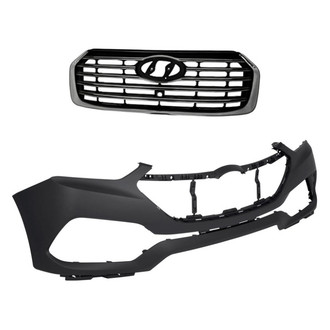 Replacement - 2-Piece (Front Bumper Cover, Grille) (CAPA Certified)