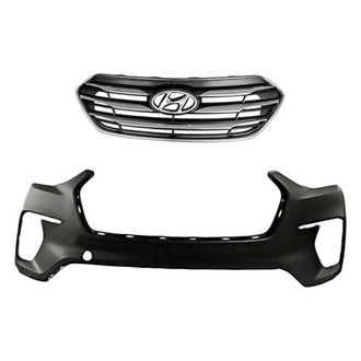 Replacement - 2-Piece (Front Bumper Cover, Grille) (CAPA Certified)