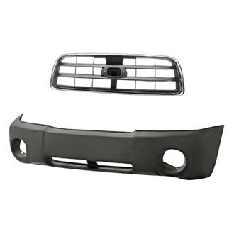 Replacement - 2-Piece (Front Bumper Cover, Grille) (Standard Line)