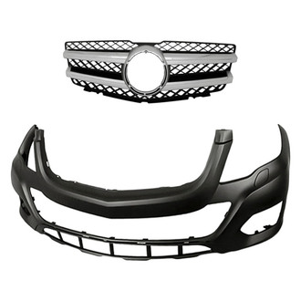 Replacement - 2-Piece (Front Bumper Cover, Grille) (Standard Line)