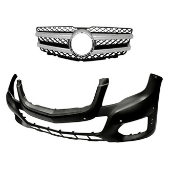 Replacement - 2-Piece (Front Bumper Cover, Grille) (Standard Line)
