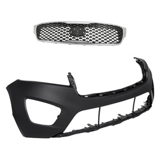Replacement - 2-Piece (Front Bumper Cover, Grille) (CAPA Certified)