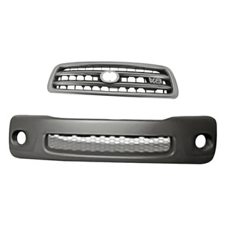 Replacement - 2-Piece (Front Bumper Cover, Grille) (Standard Line)