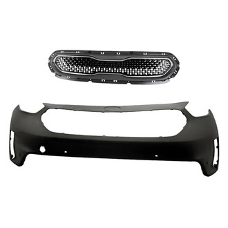 Replacement - 2-Piece (Front Bumper Cover, Grille) (CAPA Certified)