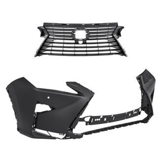 Replacement - 2-Piece (Front Bumper Cover, Grille) (CAPA Certified)