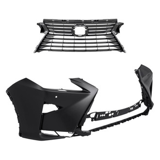 Replacement - 2-Piece (Front Bumper Cover, Grille) (CAPA Certified)