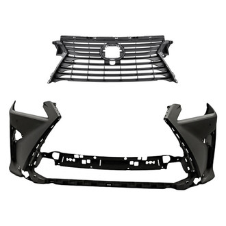 Replacement - 2-Piece (Front Bumper Cover, Grille) (CAPA Certified)