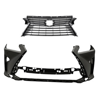 Replacement - 2-Piece (Front Bumper Cover, Grille) (CAPA Certified)