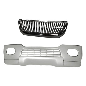 Replacement - 2-Piece (Front Bumper Cover, Grille) (Standard Line)