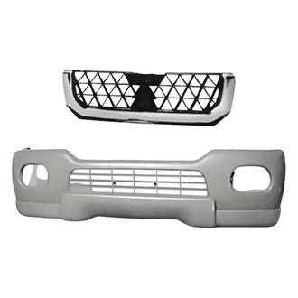 Replacement - 2-Piece (Front Bumper Cover, Grille) (Standard Line)