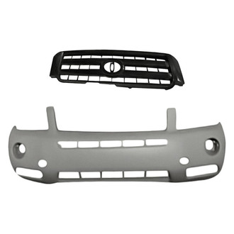 Replacement - 2-Piece (Front Bumper Cover, Grille) (Standard Line)