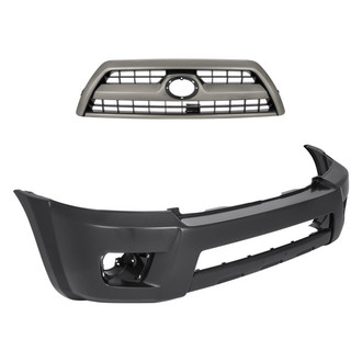 Replacement - 2-Piece (Front Bumper Cover, Grille) (Standard Line)