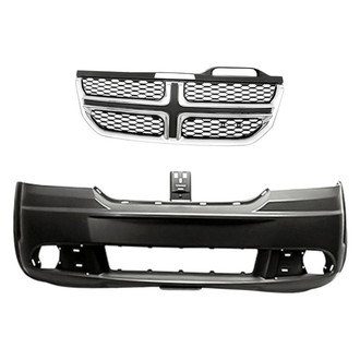 Replacement - 2-Piece (Front Bumper Cover, Grille) (Standard Line)