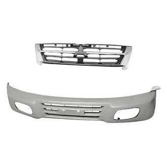 Replacement - 2-Piece (Front Bumper Cover, Grille) (Standard Line)