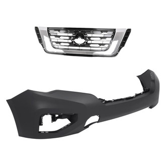 Replacement - 2-Piece (Front Bumper Cover, Grille) (CAPA Certified)