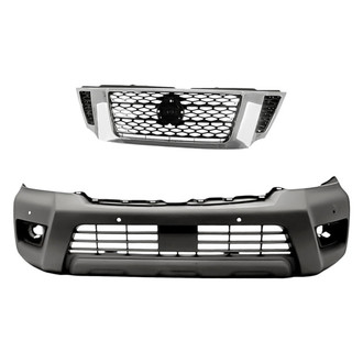 Replacement - 2-Piece (Front Bumper Cover, Grille) (CAPA Certified)
