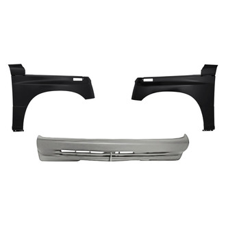 Replacement - 3-Piece (Front Bumper Cover, Driver and Passenger Side Fender) (Standard Line)