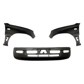 Replacement - 3-Piece (Front Bumper Cover, Driver and Passenger Side Fender) (Standard Line)