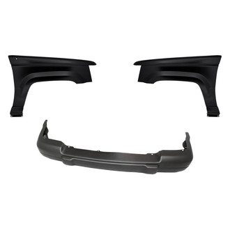 Replacement - 3-Piece (Front Bumper Cover, Driver and Passenger Side Fender)