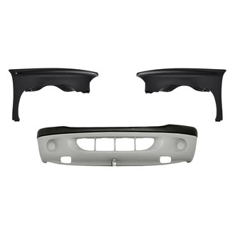 Replacement - 3-Piece (Front Bumper Cover, Driver and Passenger Side Fender) (Standard Line)