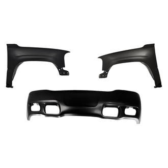 Replacement - 3-Piece (Front Bumper Cover, Driver and Passenger Side Fender) (Standard Line)