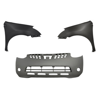 Replacement - 3-Piece (Front Bumper Cover, Driver and Passenger Side Fender) (Standard Line)