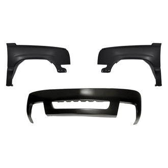 Replacement - 3-Piece (Front Bumper Cover, Driver and Passenger Side Fender) (Standard Line)