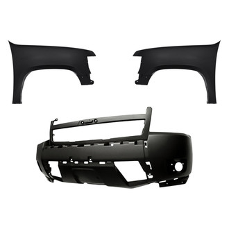 Replacement - 3-Piece (Front Bumper Cover, Driver and Passenger Side Fender) (Standard Line)