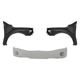 Replacement - 3-Piece (Front Bumper Cover, Driver and Passenger Side Fender) (Standard Line)