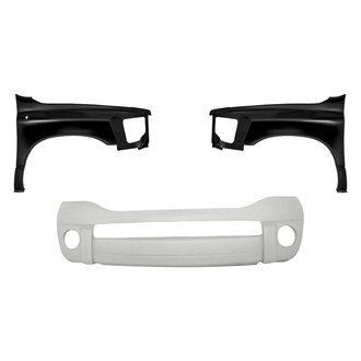 Replacement - 3-Piece (Front Bumper Cover, Driver and Passenger Side Fender)