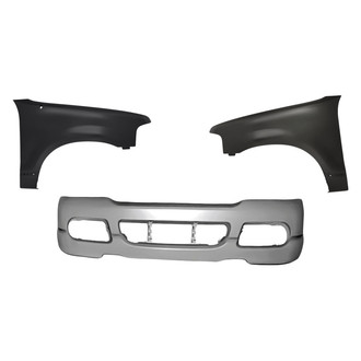 Replacement - 3-Piece (Front Bumper Cover, Driver and Passenger Side Fender) (Standard Line)