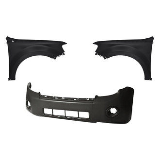 Replacement - 3-Piece (Front Bumper Cover, Driver and Passenger Side Fender) (Standard Line)