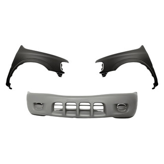 Replacement - 3-Piece (Front Bumper Cover, Driver and Passenger Side Fender) (Standard Line)