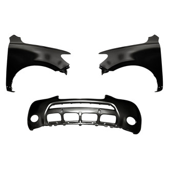 Replacement - 3-Piece (Front Bumper Cover, Driver and Passenger Side Fender) (Standard Line)