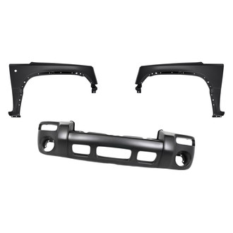 Replacement - 3-Piece (Front Bumper Cover, Driver and Passenger Side Fender)