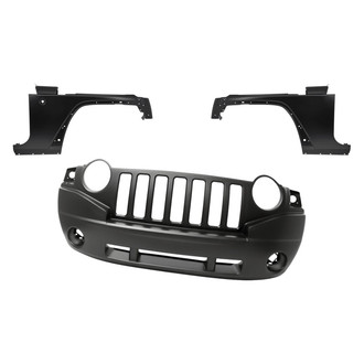 Replacement - 3-Piece (Front Bumper Cover, Driver and Passenger Side Fender)