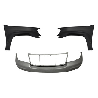 Replacement - 3-Piece (Front Bumper Cover, Driver and Passenger Side Fender) (Standard Line)