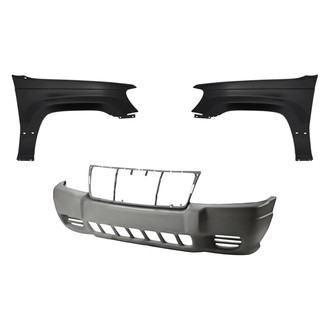Replacement - 3-Piece (Front Bumper Cover, Driver and Passenger Side Fender)