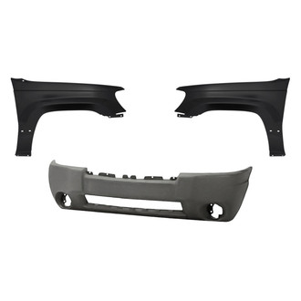 Replacement - 3-Piece (Front Bumper Cover, Driver and Passenger Side Fender)