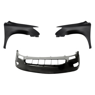Replacement - 3-Piece (Front Bumper Cover, Driver and Passenger Side Fender) (Standard Line)
