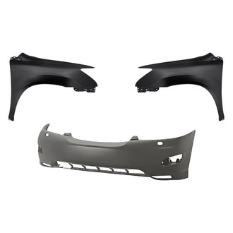 Replacement - 3-Piece (Front Bumper Cover, Driver and Passenger Side Fender) (Standard Line)